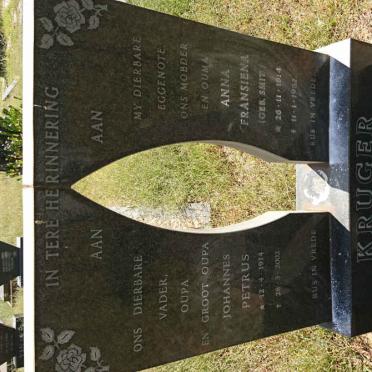 KRUGER Johannes Petrus 1914-2002 &amp; Anna Fransiena SMIT 1914-1982