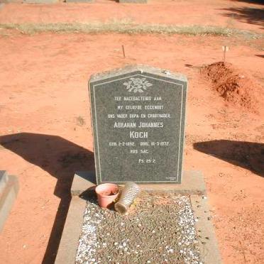 KOCH Abraham Johannes 1892-1972