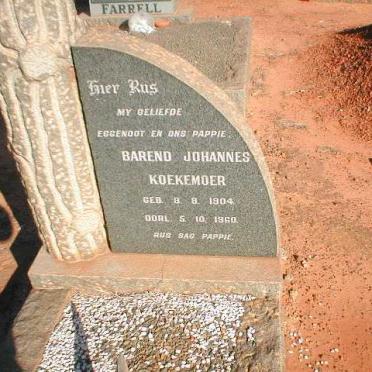 KOEKEMOER Barend Johannes 1904-1960
