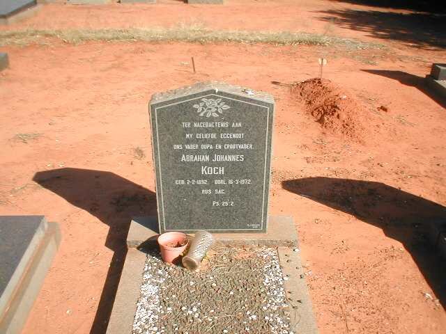 KOCH Abraham Johannes 1892-1972