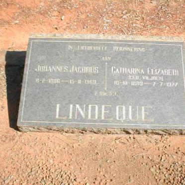 LINDEQUE Johannes Jacobus 1886-1969 &amp; Catharina Elizabeth VILJOEN 1889-1977