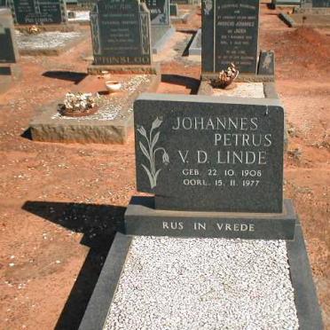 LINDE Johannes Petrus, v. d. 1908-1977