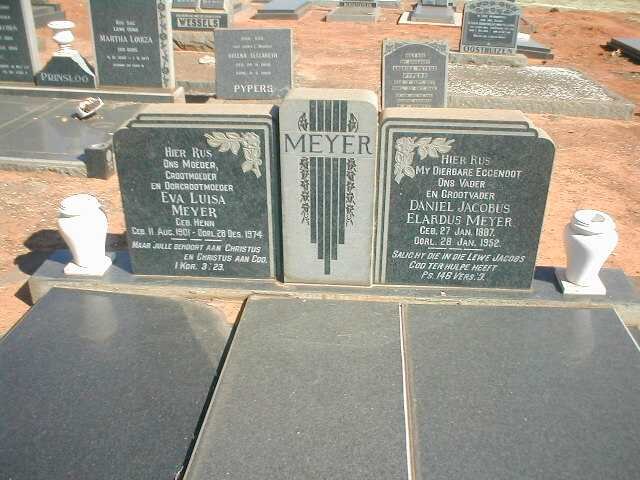 MEYER Daniel Jacobus Elardus 1887-1952 &amp; Eva Luisa HENN 1901-1974