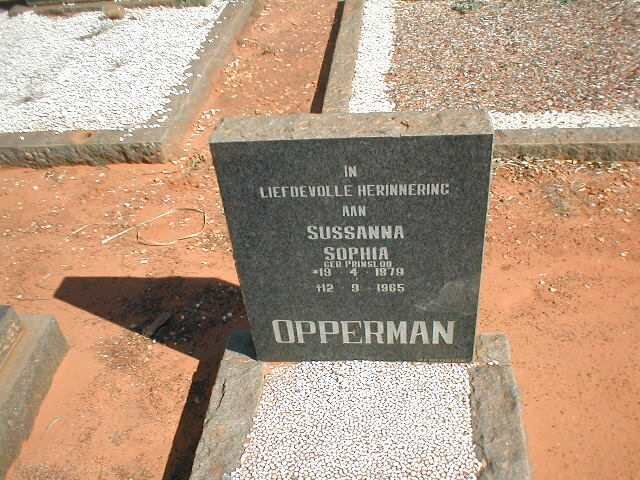 OPPERMAN Sussanna Sophia geb. PRINSLOO 1879-1965