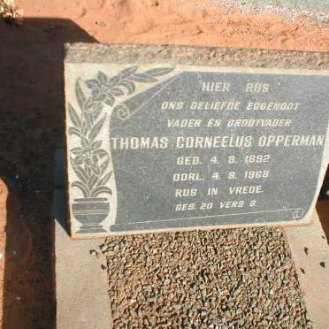 OPPERMAN Thomas Corneelus 1892-1968