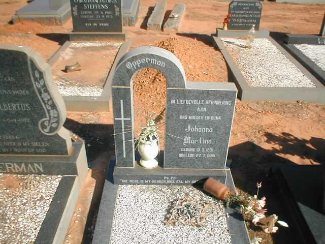 OPPERMAN Johanna Martina 1881-1985