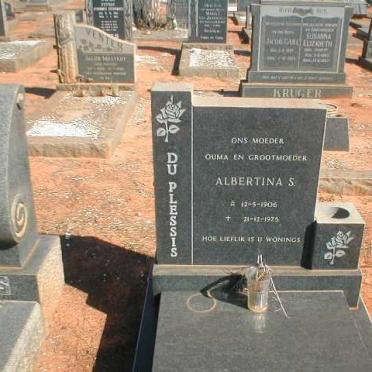 PLESSIS Albertina A.S., du 1906-1975