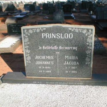 PRINSLOO Jochemus Jacobus 1895-1969 &amp; Maria Jacoba 1907-1995