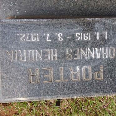 PORTER Johannes Hendrik 1915-1972