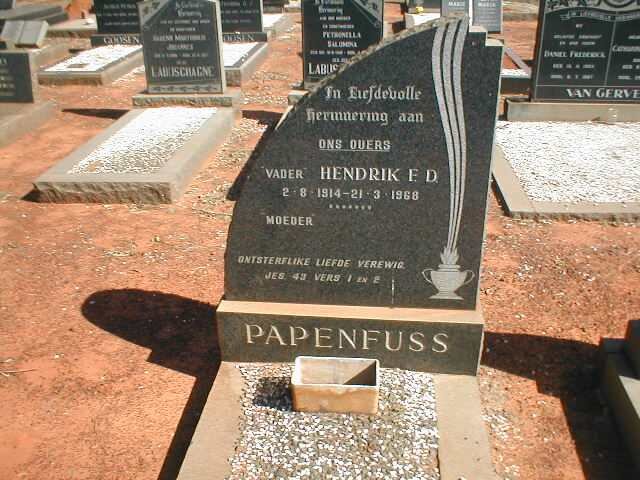 PAPENFUSS Hendrik F.D. 1914-1968