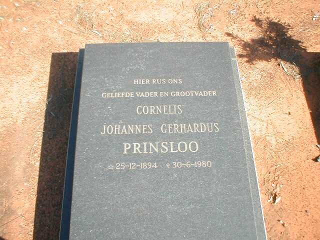 PRINSLOO Cornelis Johannes Gerhardus 1894-1980