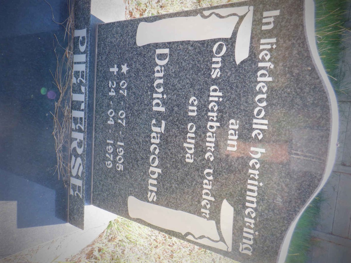 PIETERSE David Jacobus 1905-1979