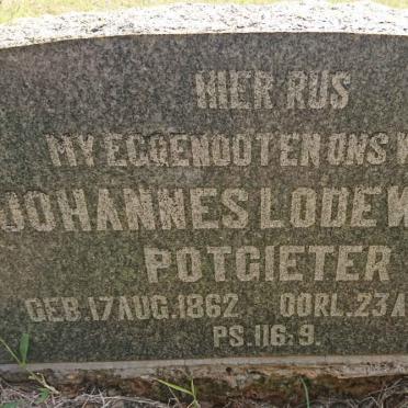 POTGIETER Johannes Lodewicus 1862-1917