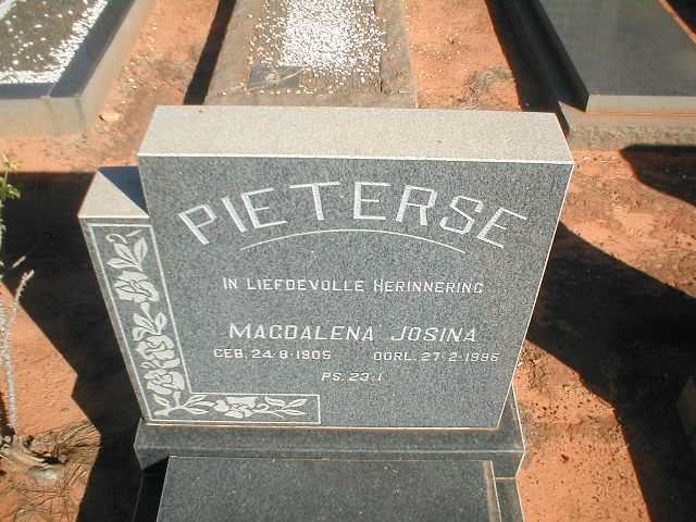 PIETERSE Magdalena Josina 1905-1995