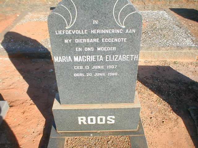ROOS Maria Magrieta Elizabeth 1907-1960