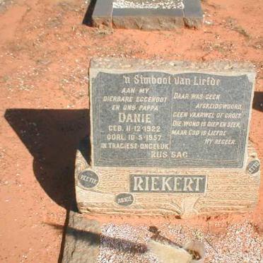 RIEKERT Danie 1922-1957