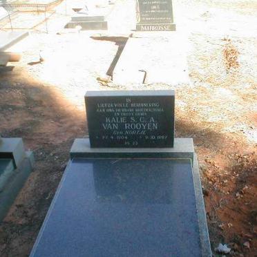 ROOYEN Kalie S.C.A., van geb. NORTJE 1904-1997