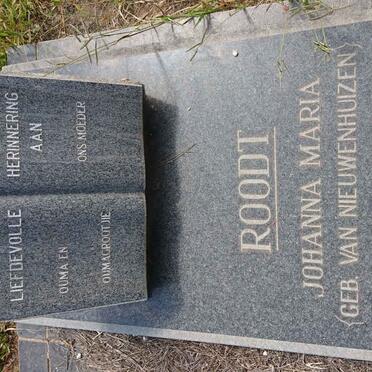 ROODT Johanna Maria nee VAN NIEUWENHUIZEN 1907-1997