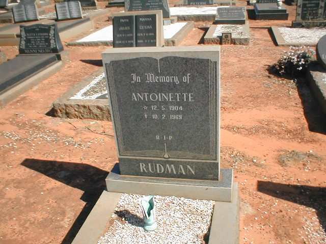 RUDMANN Antoinette 1904-1969
