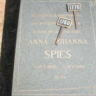 SPIES Anna Johanna 1908-1984