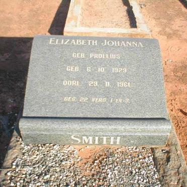 SMITH Elizabeth Johanna geb. PROLLIUS 1929-1961