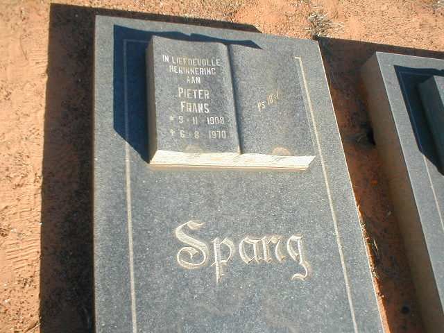SPANG Pieter Frans 1908-1970