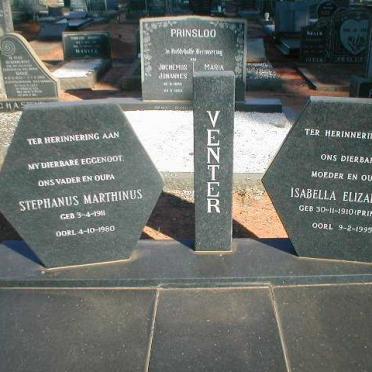 VENTER Stephanus Marthinus 1911-1980 &amp; Isabella Elizabetha PRINSLOO 1910-1995