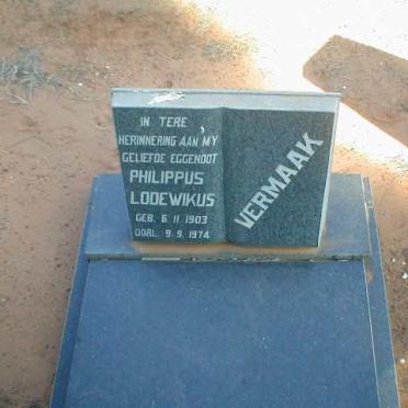 VERMAAK Philippus Lodewikus 1903-1974