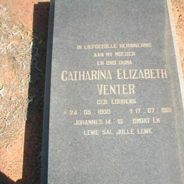 VENTER Catharina Elizabeth geb. LOURENS 1900-1981