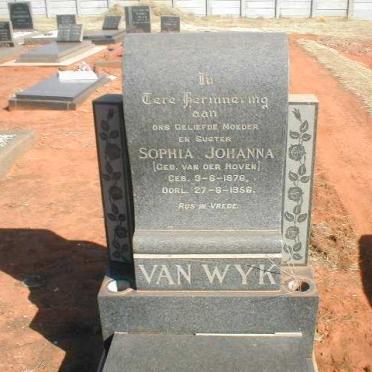 WYK Sophia Johanna geb. VAN DER HOVEN 1876-1956