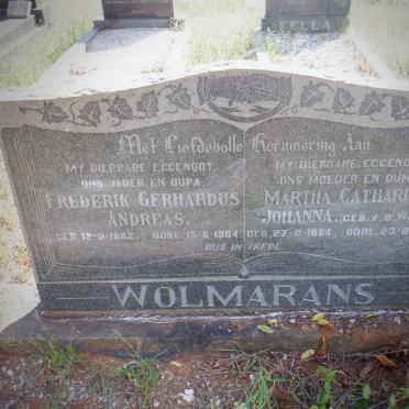 WOLMARANS Frederik Gerhardus Andreas 1882-1964 &amp; Martha Catharina Johanna V.D. WALT 1884-1966
