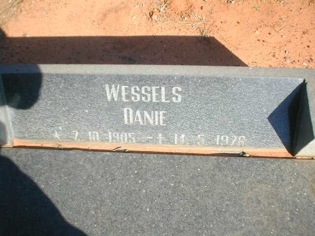 WESSELS Danie 1905-1976