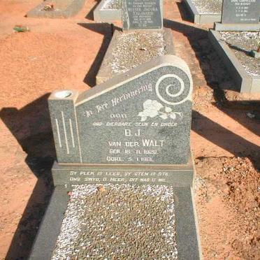 WALT B.J., van der 1928-1961