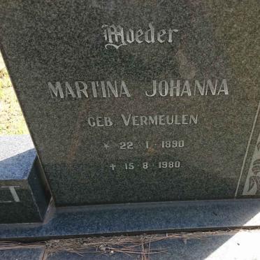 WALT Jacobus Gerhardus, van der 1889-1979 &amp; Martina Johanna VERMEULEN 1890-1980