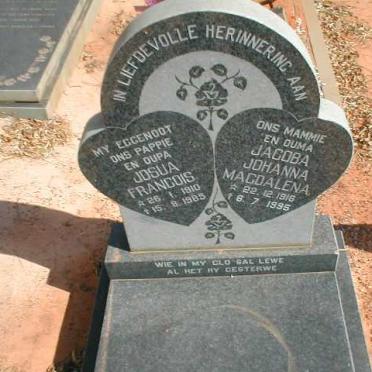 ? Joshua Francois 1910-1985 &amp; Jacoba Johanna Magdalena 1916-1995