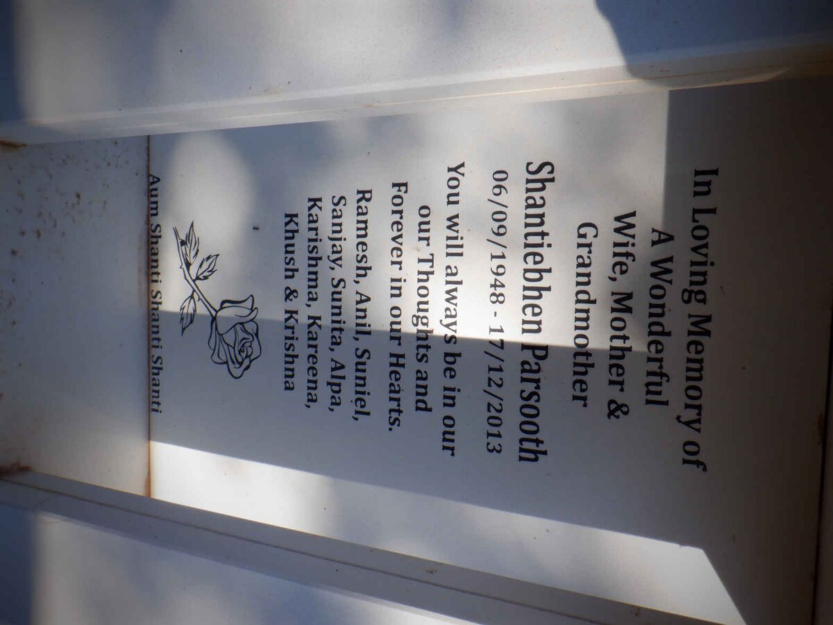 PARSOOTH Shantiebhen 1948-2013