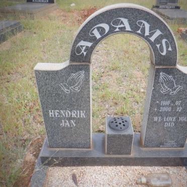 ADAMS Hendrik Jan 1910-2000