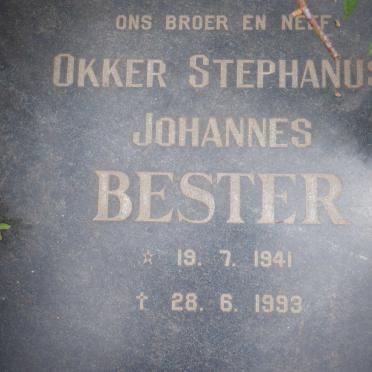 BESTER Okker Stephanus Johannes 1941-1993