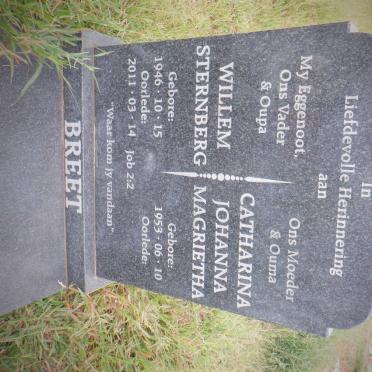 BREET Willem Sternberg 1946-2011 &amp; Catharina Johanna Magrietha 1953-