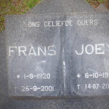 BURGER Frans 1920-2001 &amp; Joey 1921-2009