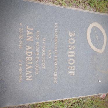 BOSHOFF Jan Adriaan 1928-1994