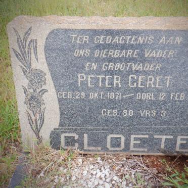 CLOETE Peter Geret 1871-1956