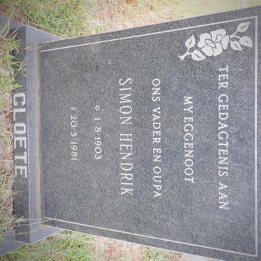 CLOETE Simon Hendrik 1903-1981