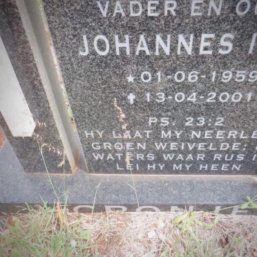 CRONJE Johannes Izak 1959-2001