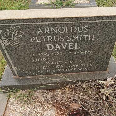 DAVEL Arnoldus Petrus Smith 1920-1992