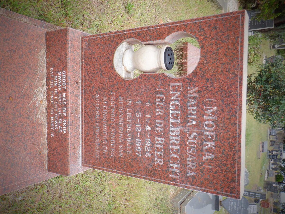 ENGELBRECHT Maria Susara nee DE BEER 1924-1997