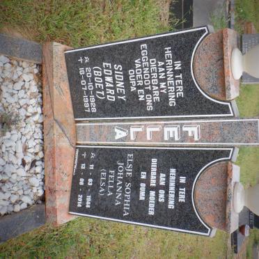 FELLA Sidney Edward 1928-1997 &amp; Elsje Sophia Johanna 1944-2014