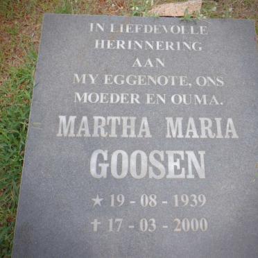 GOOSEN Martha Maria 1939-2000