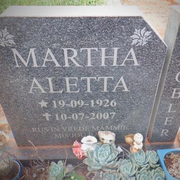 GROBLER Martha Aletta 1926-2007