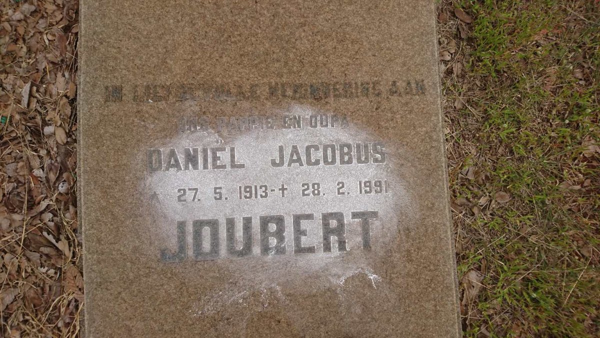 JOUBERT Daniel Jacobus 1913-1991
